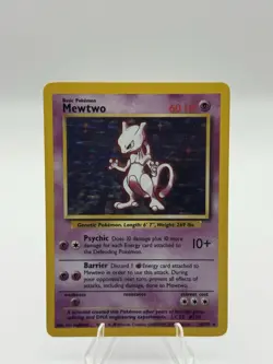 Pokemon Mewtwo TCG Base Set Holo Unlimited Rare Card 10/102 LP Condition - Image 2