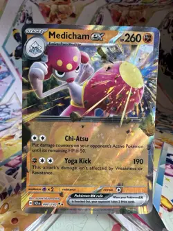 Medicham ex 80/142 &V Stellar Crown Double Rare Holo Pokemon TCG Card - Image 1