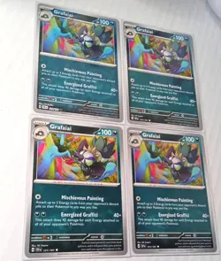 Grafaiai 121/191 x4 4x Pokemon Card 2024 Surging Sparks Playset - Image 2