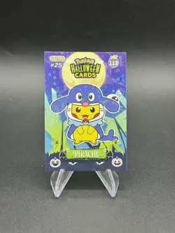 Pokemon Poncho Pikachu Popplio Holo Collectoons Halloween Card 113 Peru US - Image 1