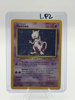 Pokemon Mewtwo TCG Base Set Holo Unlimited Rare Card 10/102 LP Condition - Image 1