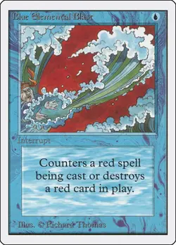 Blue Elemental Blast Unlimited Edition Magic The Gathering MTG Card - Image 1