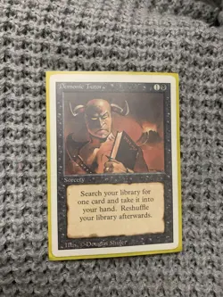 Demonic Tutor - Revised Edition (3ED) MTG Uncommon Rarity By Shuler In Sleeve - Image 1