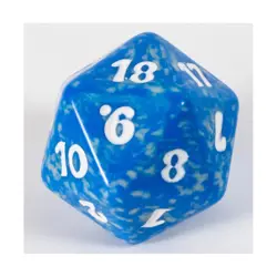 WOTC MTG Spindown d20 Life Counters M2014 - Blue & Grey w/White NM - Image 1
