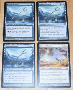 MTG 4x Legendary Artifact Bident of Thassa & Spear of Heliod - Image 1
