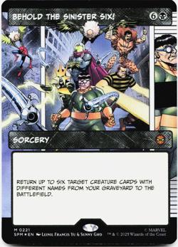 Behold the Sinister Six! (Borderless) - FOIL - [Marvel's Spider-Man] MTG NM/M 💀 - Image 3