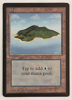 MTG Magic the Gathering 1993 Vintage Beta Island Card With FREE SHIPPING! - Image 1
