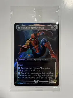 Magic The Gathering MTG Marvel Legends Spectacular Spider-Man Promo Card Sealed - Image 1