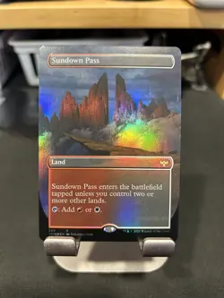 MTG Innistrad: Crimson Vow #285 Sundown Pass Borderless Foil NM - Image 1