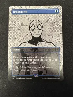 MTG Brainstorm (7016) *Non-Foil* Inked Secret Lair: Spider-Man Chase Card NM - Image 1