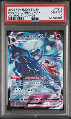 Pokemon PSA 10 Shadow Rider Calyrex TG18/TG30 VMAX Astral Radiance Trainer Gal - Image 1