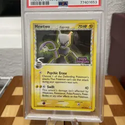 2006 POKEMON EX HOLON PHANTOMS #24 MEWTWO-REVERSE FOIL PSA 10 - Image 3