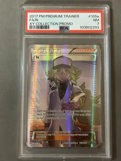 PSA 7 Pokemon N 105a/124 XY Collection Alternate Art Full Art Holo Promo - Image 1