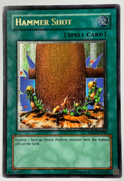 Yugioh SOD-EN038 Hammer Shot Ultimate Rare Unlimited Vintage NM - Image 1
