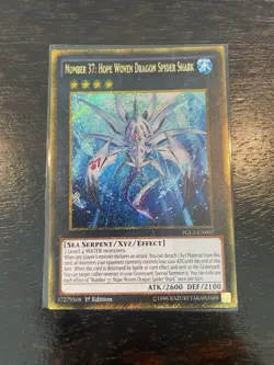 * NUMBER 37: HOPE WOVEN DRAGON SPIDER SHARK * GOLD RARE PGL3-EN007 YUGIOH! - Image 1