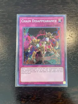 Yugioh! Chain Disappearance LCKC-EN094 1st edition Secret Rare NM - Image 1