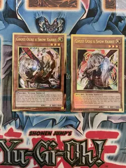 Yugioh 2x Ghost Ogre & Snow Rabbit MAGO-EN009 1st Edition Premium Gold Rare NM - Image 1