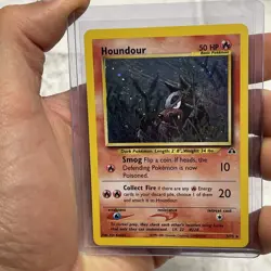 Pokemon TCG Houndour Neo Discovery Holo Rare Card 5/75 Vintage LP Pokemon Vtg - Image 1