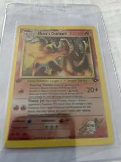 Blaine's Charizard Pokemon Card Holo Gym Challenge 1st Edition 1995 - Image 1