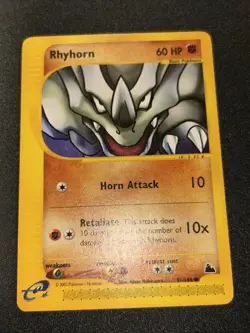 Rhyhorn 91/144 Skyridge Pokemon Card Very Good - Image 1