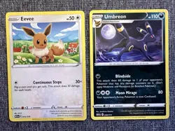 Umbreon 009/015 + Eevee 013/015 McDonald’s 2024 Promo Pokemon Cards - Image 1