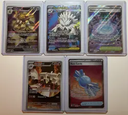 Pokemon TCG Mega Evolution 5 Card Lot - Alakazam Promo, 3 Ultra Rare, & 1 SR - Image 1