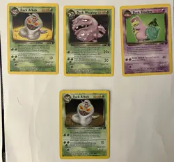 Pokemon TCG Lot Of 4 Including 1 Holo Rocket Unlimited Rare Cards LP-NM - Image 1