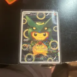 Poncho Wearing Pikachu 230/XY-P Promo Holo Rayquaza 2016 Pokemon Card Japanese - Image 1