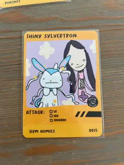 Shiny Silvertron Patreon Exclusive Pokenot Card Sylveon Pokemon - Image 1