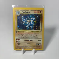 Pokemon TCG Machamp Base Set Holo Unlimited Holo Rare 1st Edition Card 8/102 - Image 1