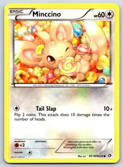 Minccino - Holo Legendary Treasures Radiant Collection RC18/RC25 Pokemon Card LP - Image 1