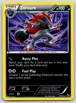 Zoroark - Holo Rare - Black White Base Set 71/114 Naoki Saito Pokemon Card MP - Image 1