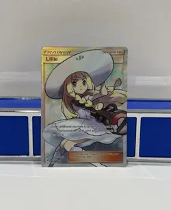 Lillie 147/149 Full Art Trainer Ultra Rare Pokemon Card TCG Sun and Moon Base NM - Image 1