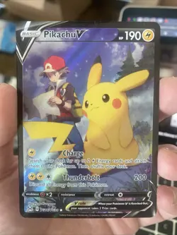 Pikachu V - TG16/TG30 - Pokemon Lost Origins Trainer Gallery Ultra Rare Card NM - Image 1