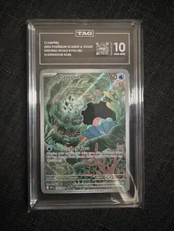 Pokemon TCG Clamperl Holo Card 195/182 Destined Rivals Illustration Rare TAG 10 - Image 1