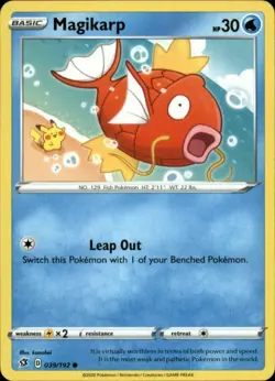 2x (SWSH02-039) Magikarp (C) Pokemon Rebel Clash Card # 39 - Image 1