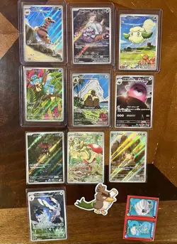 Pokemon Illustration Rare,Art rare Card Lot(10) mostly English and 2 Japanese nm - Image 1