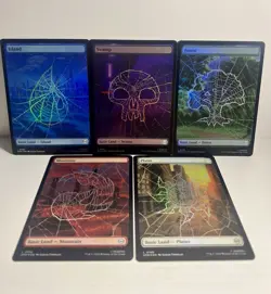 Foil Land Set (Full Art) [Marvel's Spider-Man] MTG - Image 1