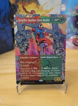 Scarlet Spider, Ben Reilly Foil Borderless 0214 Marvel’s Spider-Man MTG - Image 1