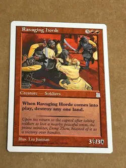 Ravaging Horde Portal Three Kingdoms Regular English MTG Magic NM - Image 1