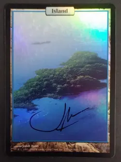 MTG - Magic: The Gathering - Island - Unhinged Full Art (FOIL) (SIGNED) - Image 1