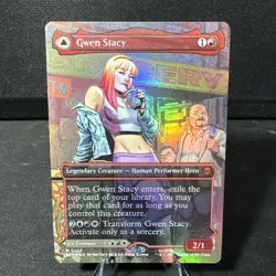 MTG Marvel's Spider-Man Gwen Stacy 0202 Foil (Borderless) NM SPM - Image 2