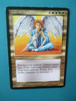 Magic the Gathering MTG Legends GABRIEL ANGELFIRE HP 1994 Rare NICE! - Image 4
