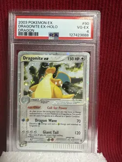 2003 Pokemon EX Dragon #90 Dragonite EX Holo PSA 4 - Image 1