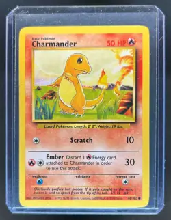 1999 Pokemon Set Unlimited Charmander Common #46/102 - Image 1