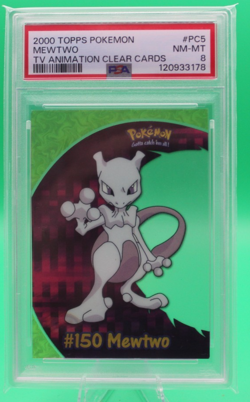 2000 TV Animation Clear Card Mewtwo PC5 Pokemon Card PSA 8 - Image 1