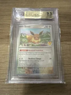 2025 Pokemon TCG Prismatic Evolutions Eevee Pokemon Day Promo #74/131 BGS 9.5! - Image 1