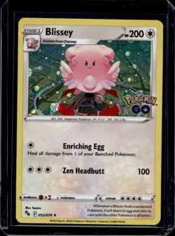 2022 Pokemon SWSH Pokemon GO Blissey Promos Holo #052/078 - Image 1
