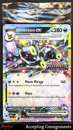 2025 Pokemon Scarlet & Violet Prismatic Evolutions Promo Umbreon EX STAMPED - Image 1