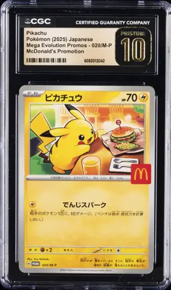 2025 POKEMON JPN MEGA EVOLUTION MCDONALD'S PROMO CGC 10 PRISTINE - Image 1
